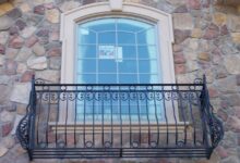 Wrought iron balcony